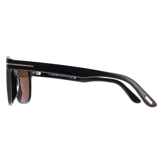 Tom Ford Rectangle Mens Shiny Black Brown Eric FT0595 - Image 3