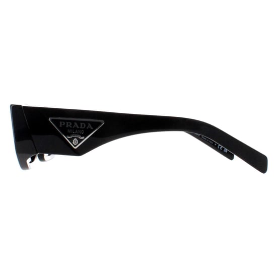 Prada Rectangle Unisex Black Dark Grey PR09ZS - Image 3
