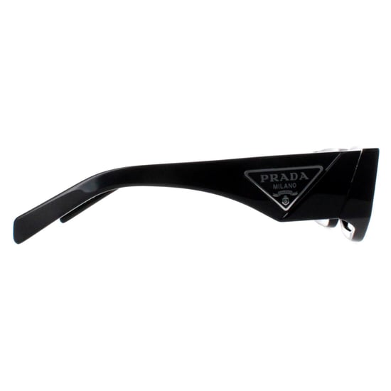 Prada Rectangle Unisex Black Dark Grey PR09ZS - Image 4