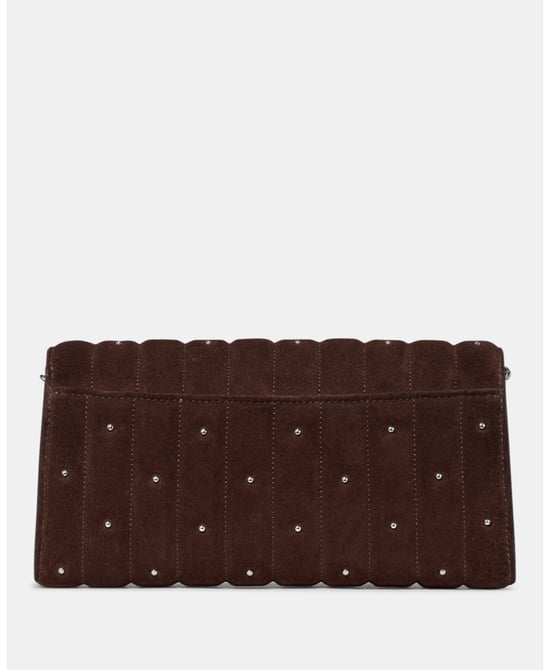 Scarlett Quilted Suede Wallet On Chain - Image 5