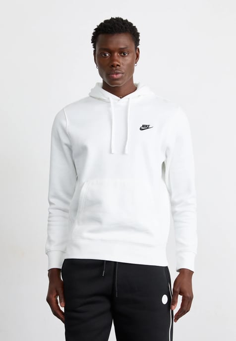 Nike White Club Fleece Pullover Hoodie - Image 1
