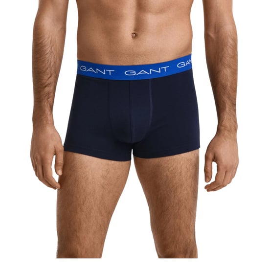 Gant Mens Trunks 3 Pack Mixed Gant Repeat Logo Stretch Underwear Cotton Trunks - Image 2