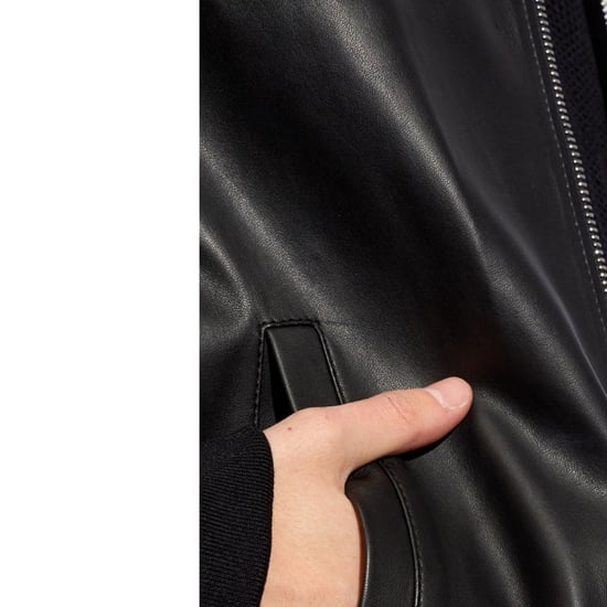 Dsquared2 Contrast Arms Black Leather Jacket - Image 4