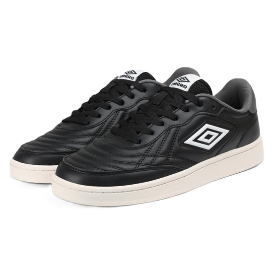Umbro Clayton Leer Zwart/Castlerock/Wit Sneakers - Image 3
