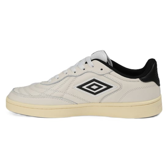 Umbro Clayton Leren Sneakers Wit/Pastel Geel/Zwart - Image 2