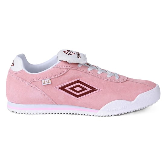 Umbro 5V5 Suede Impatients Pink/Red Dahlia Trainers - Image 1