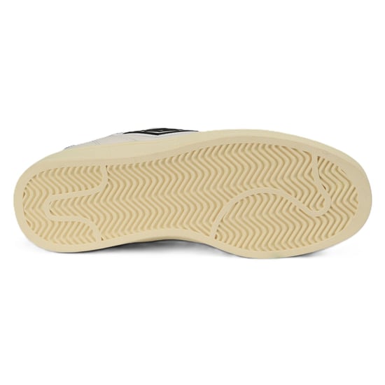 Umbro Clayton Leren Sneakers Wit/Pastel Geel/Zwart - Image 4