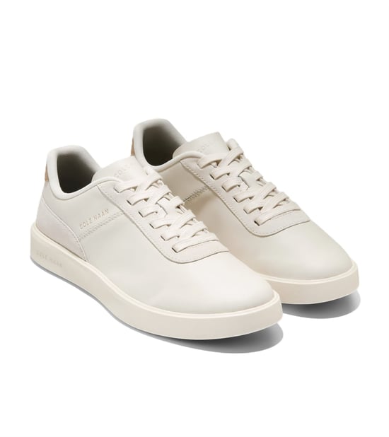 Cole Haan Grand Crosscourt Packaway Leather Men's Ivory Trainers - Image 1