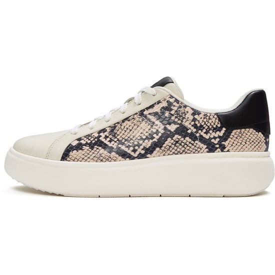 Fitflop RTG Lace Up Leather Women's Hazy Taupe/Black Trainers - Image 4