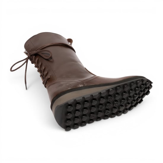 Fly London Women's Brown Leather Long Boots till mitten av vaden - HEIG229 - Image 5