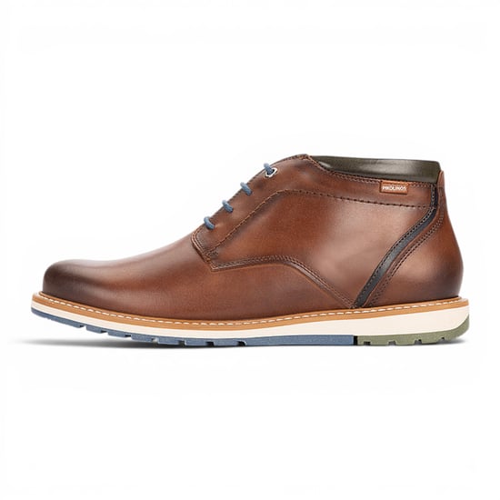 Pikolinos Men's Brown Leather Lace-Up Ankle Smart Boots - Berna - Image 2