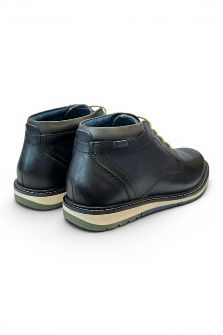 Pikolinos Men's Blue Leather Lace-Up Ankle Smart Boots - Berna - Image 4