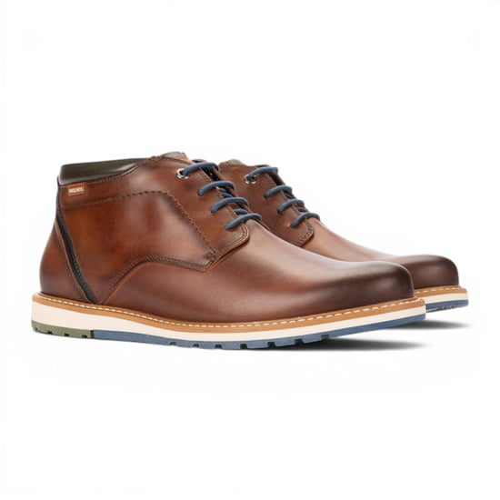 Pikolinos Men's Brown Leather Lace-Up Ankle Smart Boots - Berna - Image 4