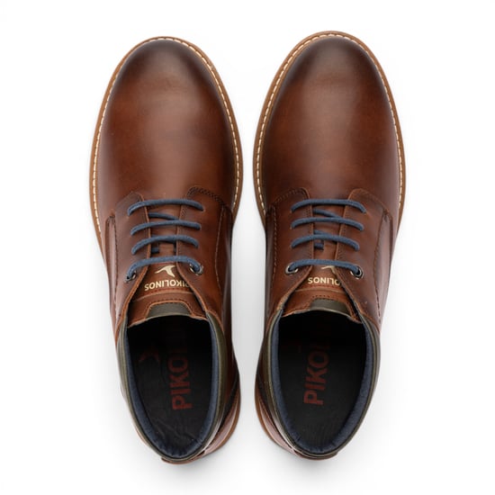 Pikolinos Men's Brown Leather Lace-Up Ankle Smart Boots - Berna - Image 5
