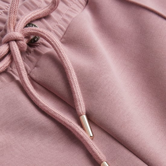 Women's Ted Baker Solid Patterned Open Hem Straight Joggers in Dusky-Pink - Image 5