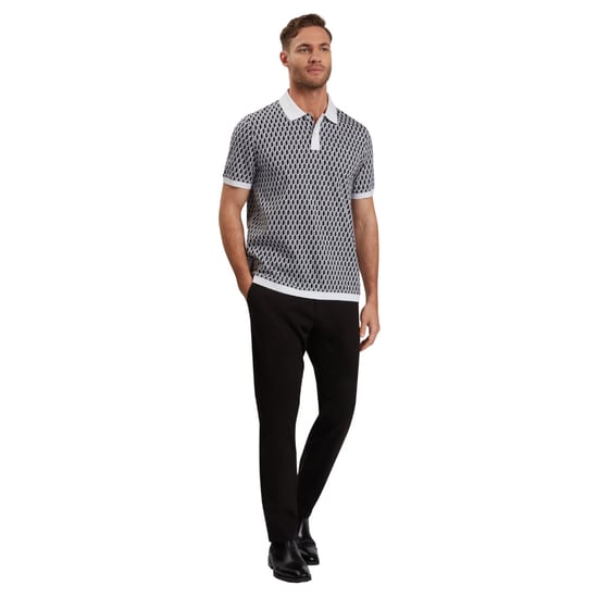 Herr Ted Baker Geo Regular Fit Poloshirt i Mörkblå - Image 5