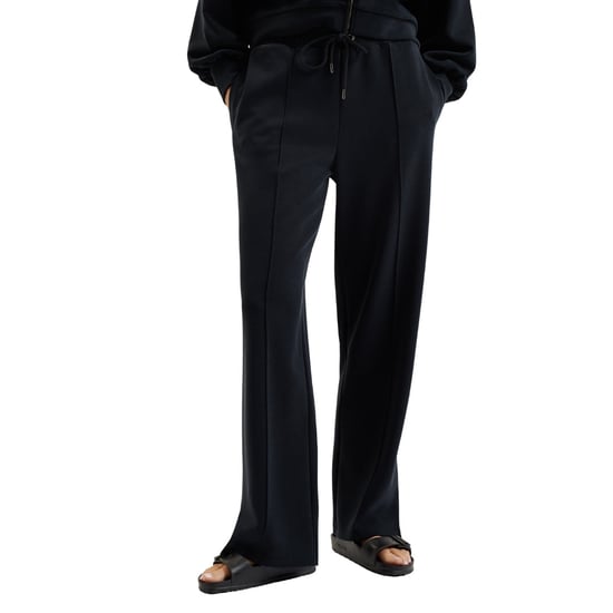 Women's Ted Baker Solid Patterned Open Hem Straight Joggers in Black - Image 4