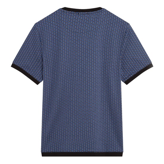 Men's Ted Baker Regular Fit Geographic Print Crew Neck T-Shirt in Dk-Blue - Image 2