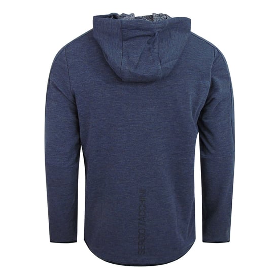 Sergio Tacchini Lange Mouw Halflange Zip Up Capuchon Grijs Heren Idra Sweaters 37678 961 - Image 2