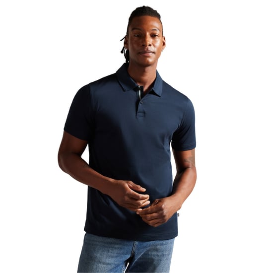 Ted Baker Zeiter Slim Soft Touch Marinblå Pikétröja - Image 5
