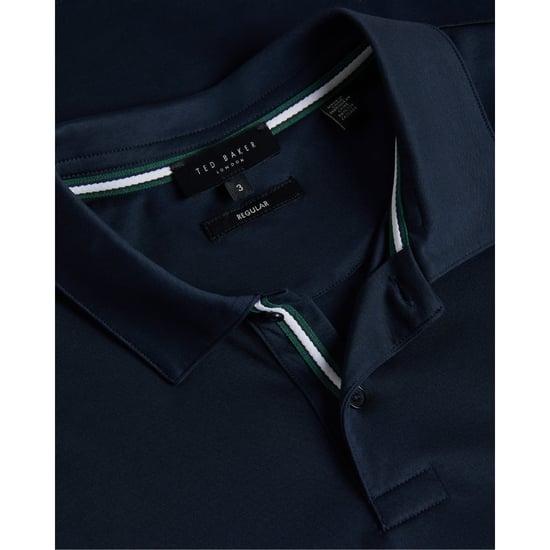 Ted Baker Zeiter Slim Soft Touch Marinblå Pikétröja - Image 6