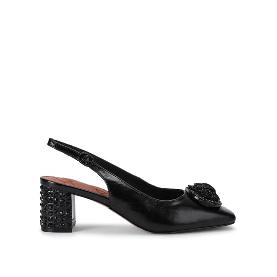Kurt Geiger London Leather Chelsea Block Sling Dr Heels - Image 1