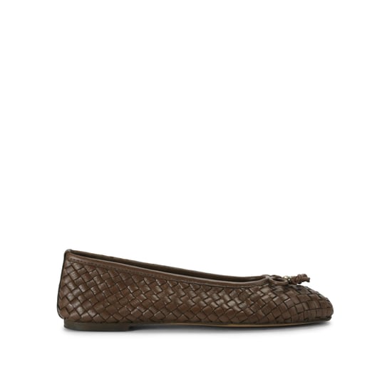 Leather Divy Dark Brown Ballet Flats - Image 1