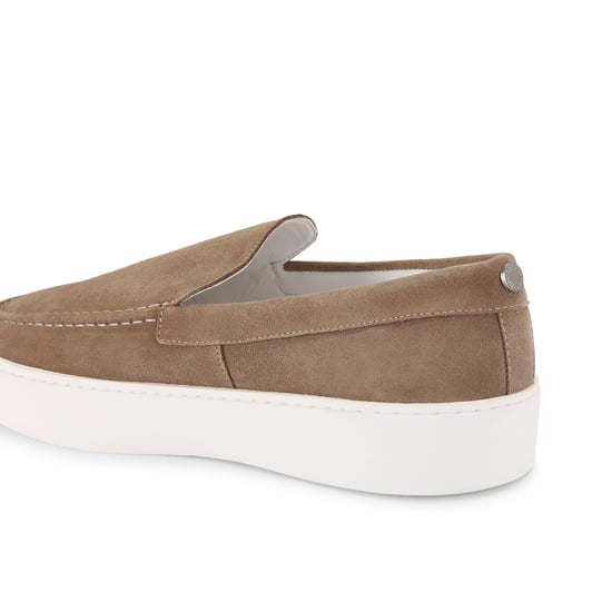 Suede Leyton Beige Loafers - Image 3