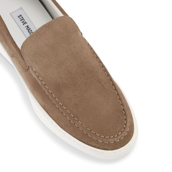 Suede Leyton Beige Loafers - Image 4