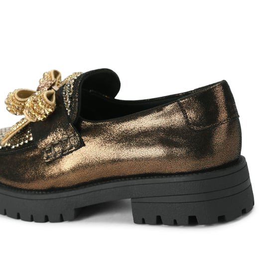 Kurt Geiger London Leather Bow Crystal Loafer Loafers - Image 3