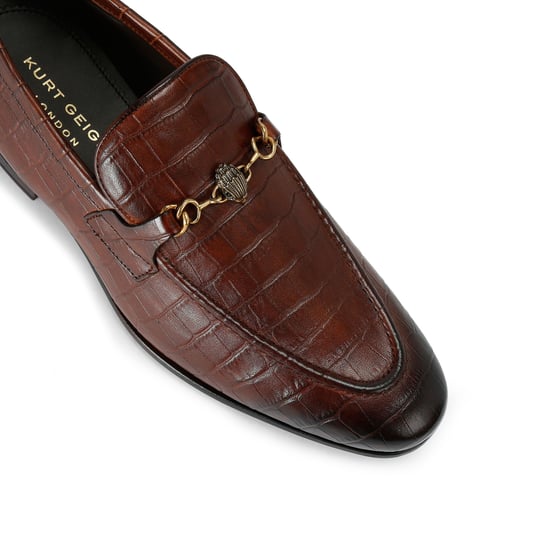 Kurt Geiger London Leather Alton Croc Loafers - Image 4