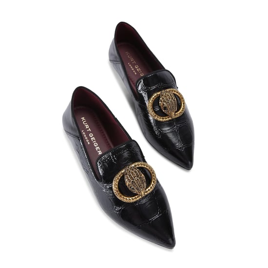 Kurt Geiger London Leather Chelsea Point Slip On Ballet Flats - Image 2