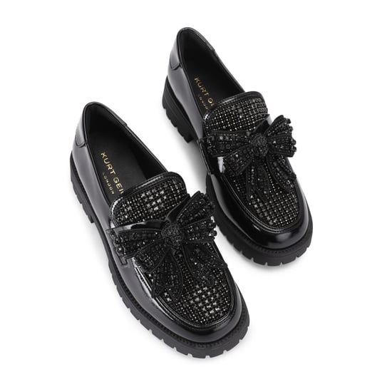 Kurt Geiger London Leather Bow Crystal Loafer Loafers - Image 2