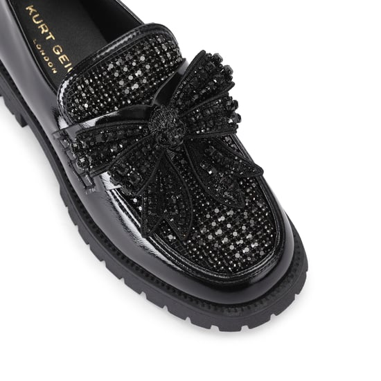 Kurt Geiger London Leather Bow Crystal Loafer Loafers - Image 4