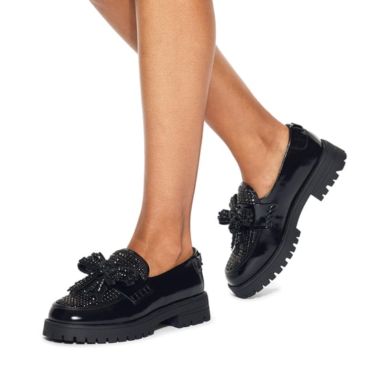 Kurt Geiger London Leather Bow Crystal Loafer Loafers - Image 5