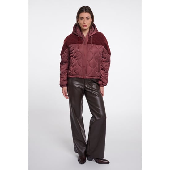 Rino & Pelle mix material jacket with detachable hood ruby.7002612 11110 sangria - Image 3