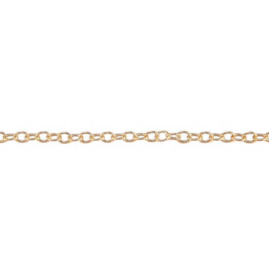 7.5" Rolled Gold Elongated Link T-Bar Bracelet - Image 2