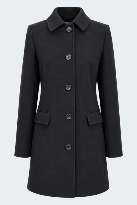 Pepper Tailored Single-Breasted Coat Black - Image 4