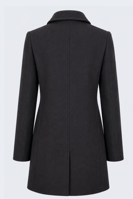 Pepper Tailored Single-Breasted Coat Black - Image 5