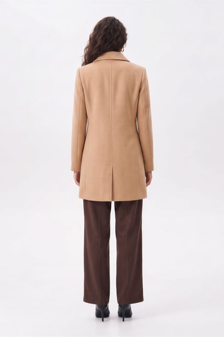 Pepper Tailored Single-Breasted Coat Camel - Image 4