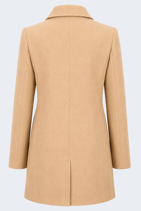 Pepper Tailored Single-Breasted Coat Camel - Image 6