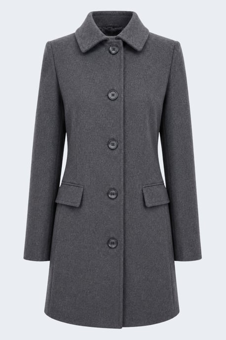 Pepper Tailored Single-Breasted Coat Dark Grey - Image 4