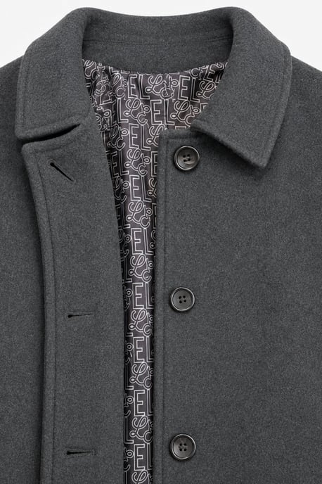 Pepper Tailored Single-Breasted Coat Dark Grey - Image 6