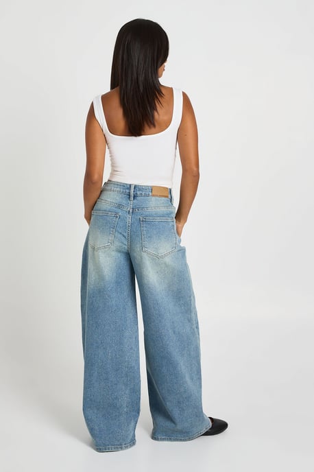 The Petite Mid Waist Wide Leg Jean - Image 2