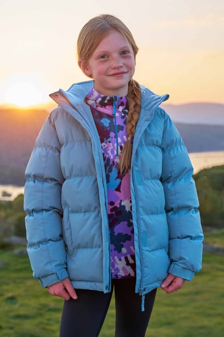 'Snow II' Kids Padded Jacket with Two Side Pockets Ripstop Fabric Water Resistant Coat - Image 1