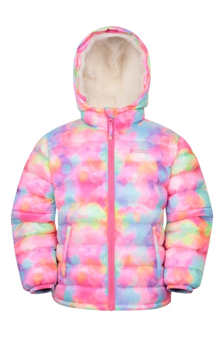 'Seasons' Kids Padded Jacket with Side Pockets Fur Lined Water Resistant School Coat - Image 1