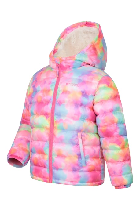 'Seasons' Kids Padded Jacket with Side Pockets Fur Lined Water Resistant School Coat - Image 2