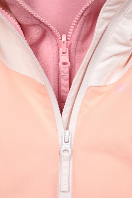 'Lightning' Kids 3 in 1 Waterproof Jacket Inner Fleece Full Zip Hood Winter Coat - Image 6