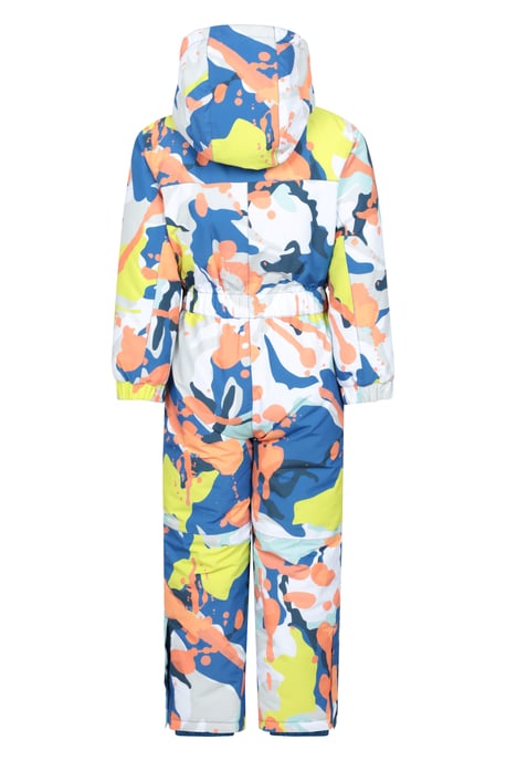 'Cloud' Kids Snowsuit Waterproof Fleece Lined Hooded Full Zip Winter Ski Suit - Image 3