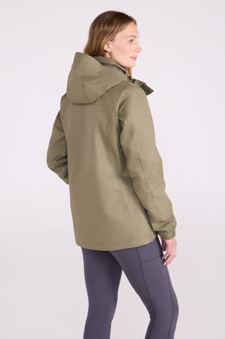 'Bracken' Women's Melange 3 in 1 Jacket Waterproof Hooded Full Zip Winter Coat - Image 5